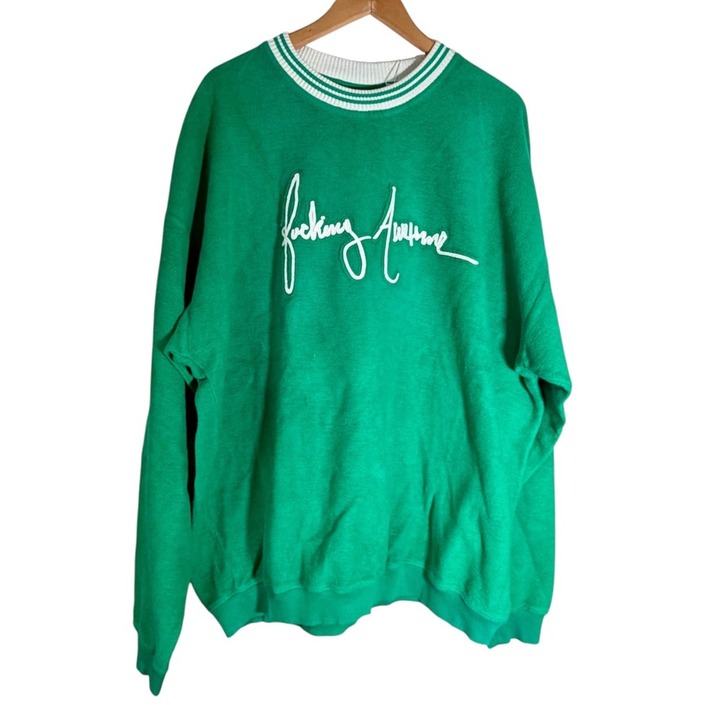 NEW Fuckingawesome FA Men's Jason Dill Skate Cursive Spell‎ Out Sweatshirt 2XL